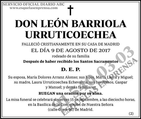 León Barriola Urruticoechea